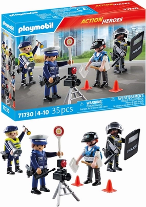 PLAYMOBIL Action Heroes 71730 Police Figure Set Toy Figures Police Figure Toy for Children from 4 Years