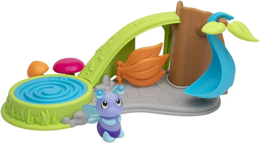 Playskool Glo Friends - Swirl & Shine MoonDrop Pond - Glowing, Musical Pond - Glowing Firefly Toy and Playset - SEL Toy - Ages 2 