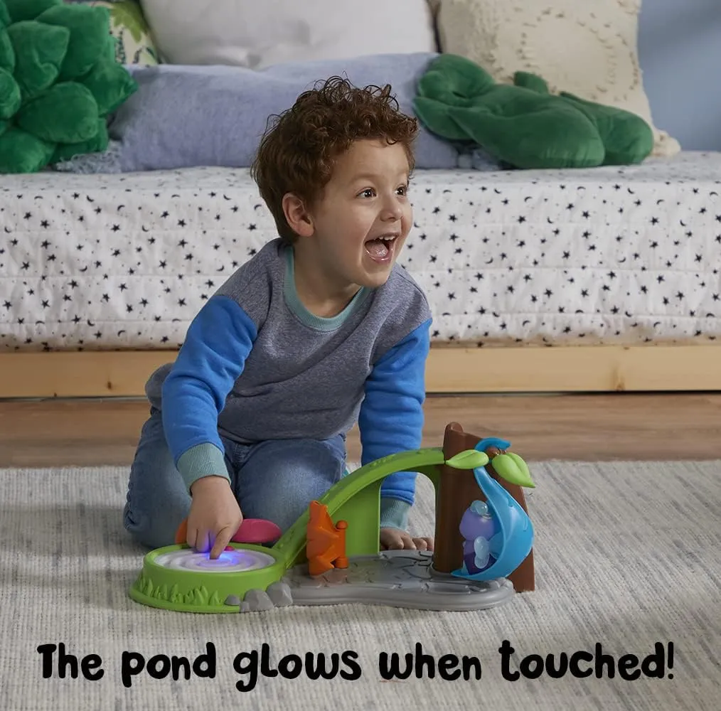 Playskool Glo Friends - Swirl & Shine MoonDrop Pond - Glowing, Musical Pond - Glowing Firefly Toy and Playset - SEL Toy - Ages 2 