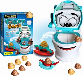 Poop Shoot Game for Family Interactive Toilet Toy for 2-6 Players Funny Gags & Joke Toys for White Elephant Gifts Win it Game for Family Night Party