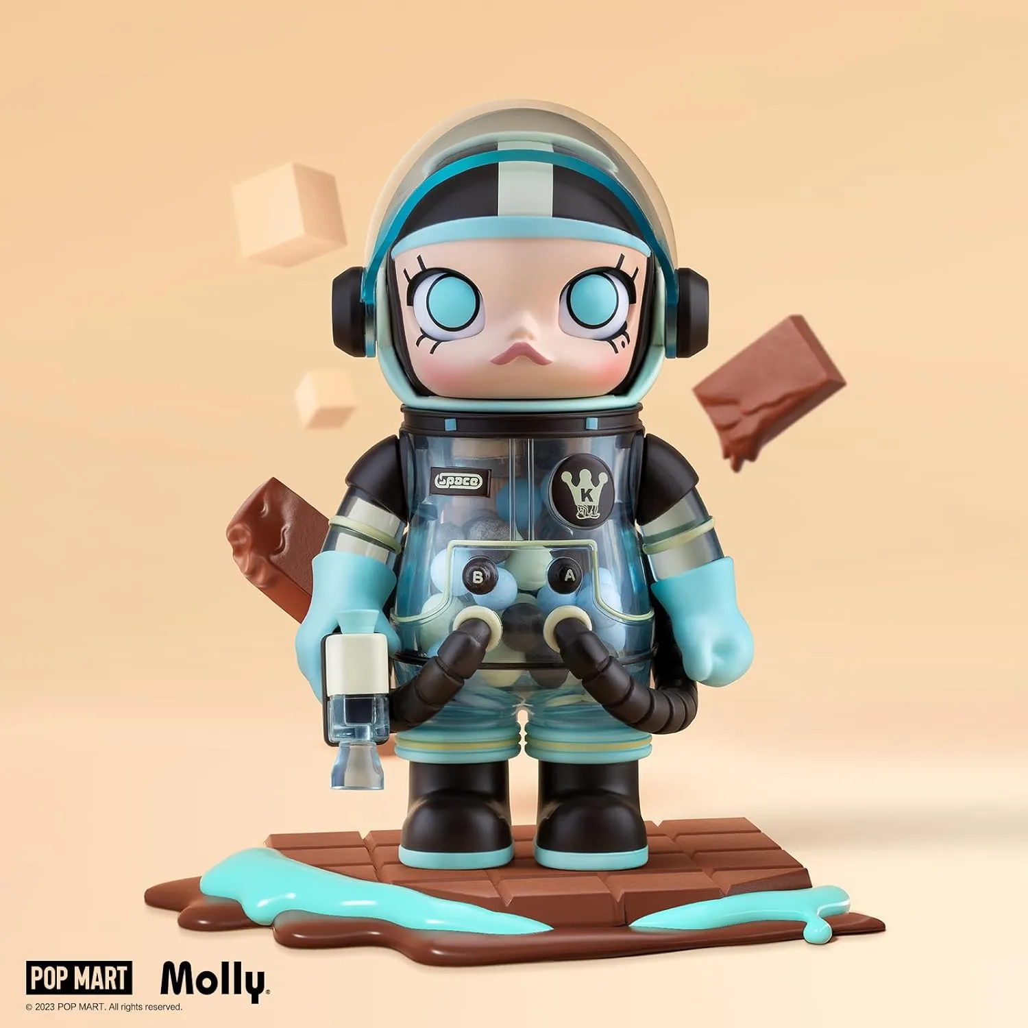 POP MART MEGA Space Molly 100% 2-B Blind Box Figures, Random Design Box Toys for Modern Home Decor, Collectible Toy Set for Desk Accessories, 1PC