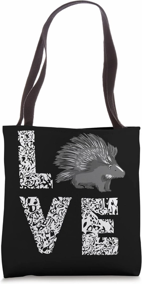 Porcupine Rodent Leopard Love Spine Animal Quill Pig Tote Bag