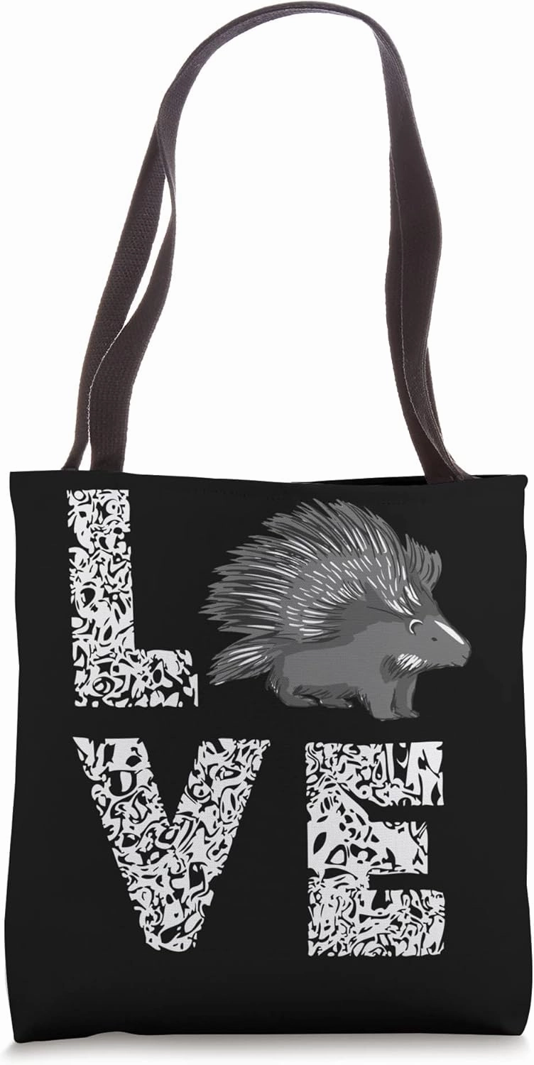 Porcupine Rodent Leopard Love Spine Animal Quill Pig Tote Bag