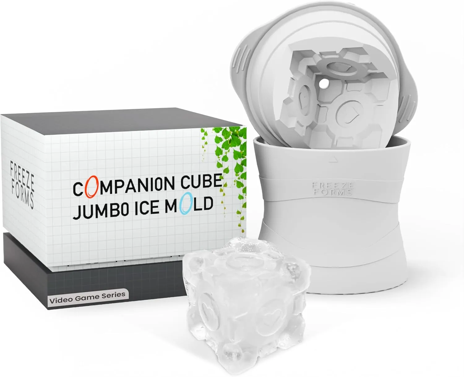 Portal Companion Cube Jumbo Ice Mold - Ultimate Gamers Choice & Portal Fan Essential - Perfect Novelty Gift for Gamers, Video Game Lovers, and Sci-Fi Enthusiasts