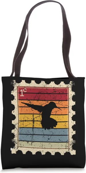 Postage Stamp with a Sunset Hummingbird Tote Bag