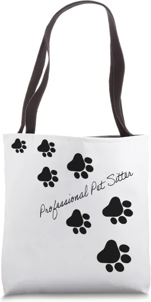 Professional Pet Sitter Paws Tote Bag