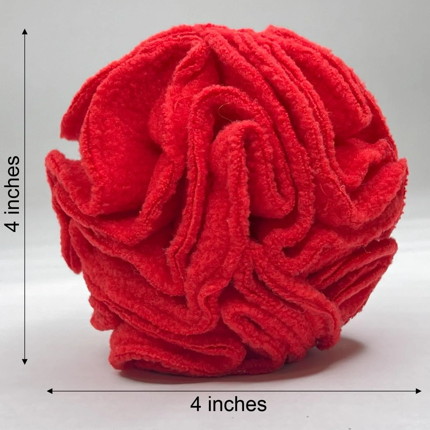 Puppy and Small Breed Snuffle Interactive Foraging Dog Puzzle Ball Toy Red with Crinkle
