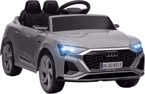 Qaba Audi Q8 e-tron Sportback Licensed 12V Kids Ride on Car, Battery Powered Kids Electric Car with Remote Control, 4 Spring Suspension Wheels, Soft Start, LED Headlights, Music Horn, Gray
