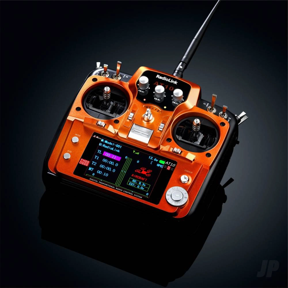 RadioLink AT10II 2.4GHz 12-Channel Transmitter with Receiver (Orange) (Mode 1) RLKT121007