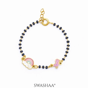 Rainbow Chirp 18K Gold Plated Kid's Nazariya Bracelet