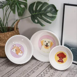 Raised Dog Feeder Custom Photo Large Capacity Pet Bowl