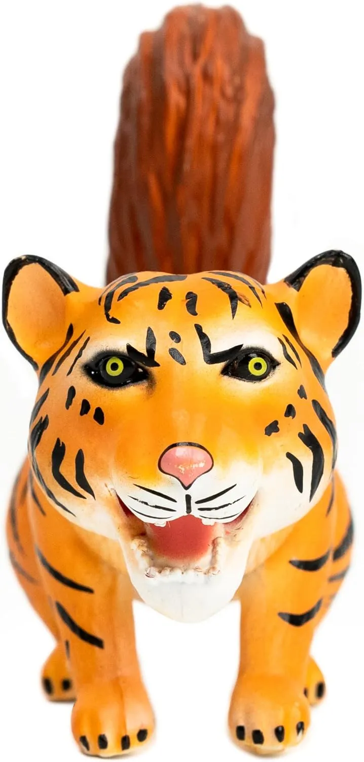Randimals Tiger with Squirrel Tail Figurine Toy 5”, Premium Hard Rubber Animal Action Figure Toy, Hybrid Friend Encourages Adventure & Imagination