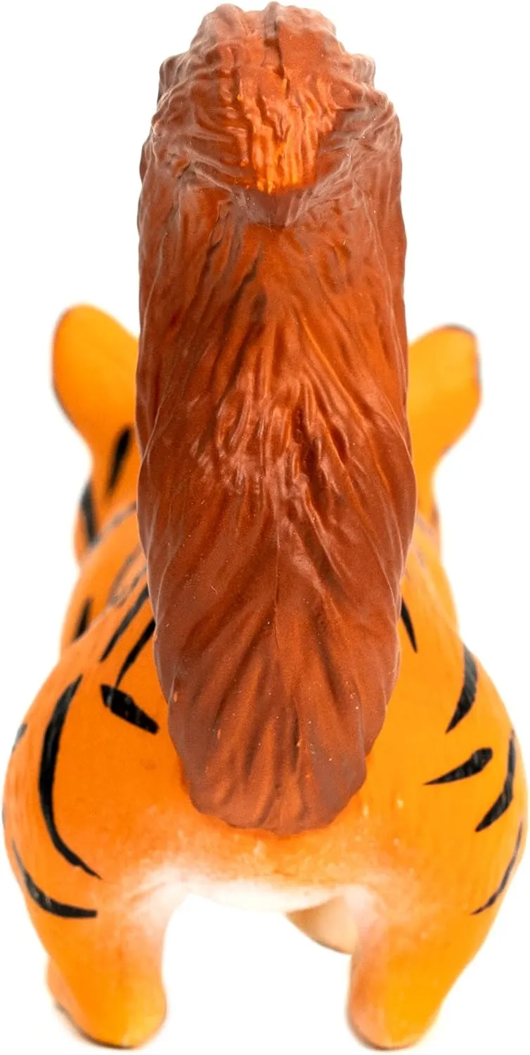 Randimals Tiger with Squirrel Tail Figurine Toy 5”, Premium Hard Rubber Animal Action Figure Toy, Hybrid Friend Encourages Adventure & Imagination