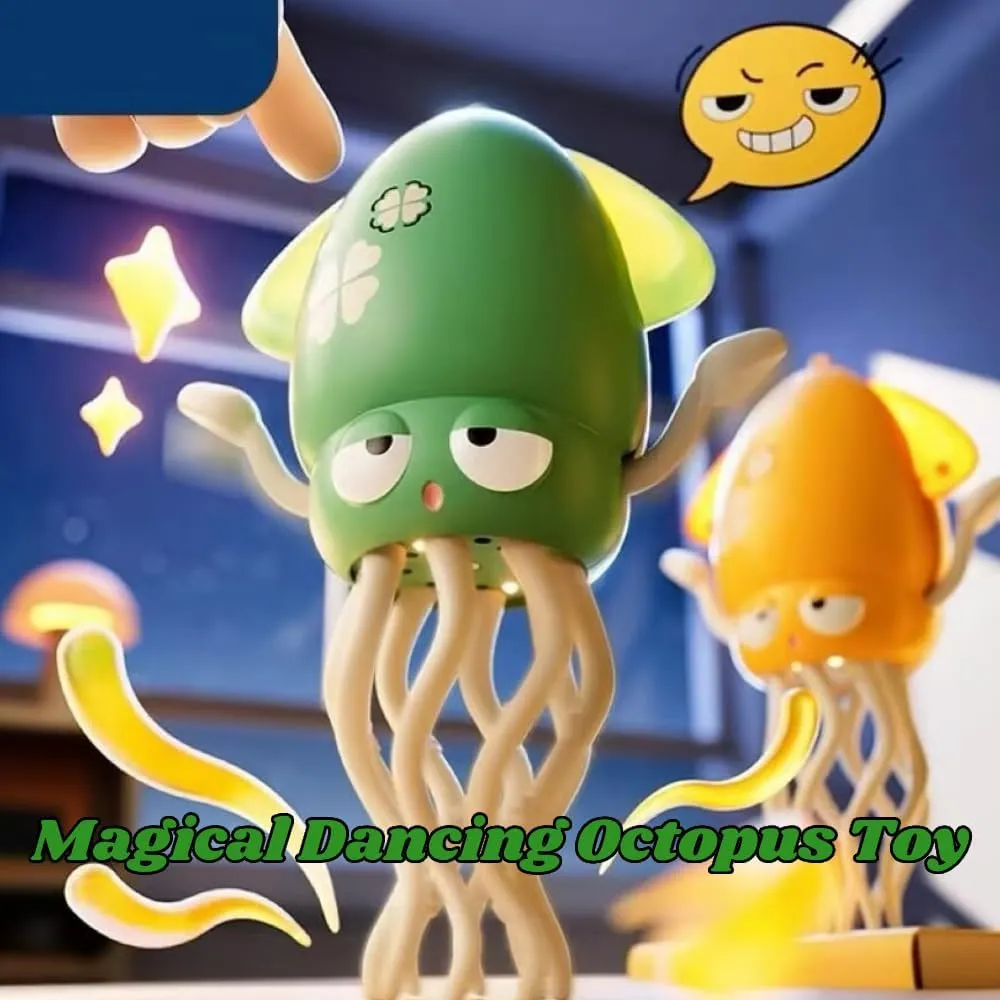 RAPTURA Musical Dancing Octopus Toys with Lights ＆ Sounds, Dancing Octopus Toy, Obstacle-Sensing & Auto Movement, Baby Crawling Toys for 1 2 3 4 5 6 Year Old Kids Boy Girl Birthday Gifts (Pink)