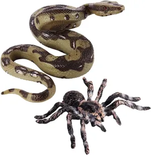 Realistic Fake Snake & Fake Spider, Prank Stuff - Fake Insects That Look Real, Rubber Snake Prank Toy