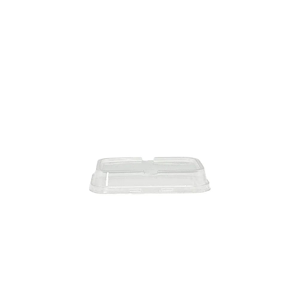 Rectangular Clear PET Lid To Suit 330mL Foil Cake Tin Base