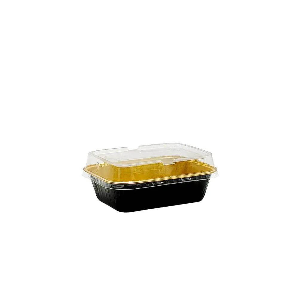 Rectangular Clear PET Lid To Suit 330mL Foil Cake Tin Base