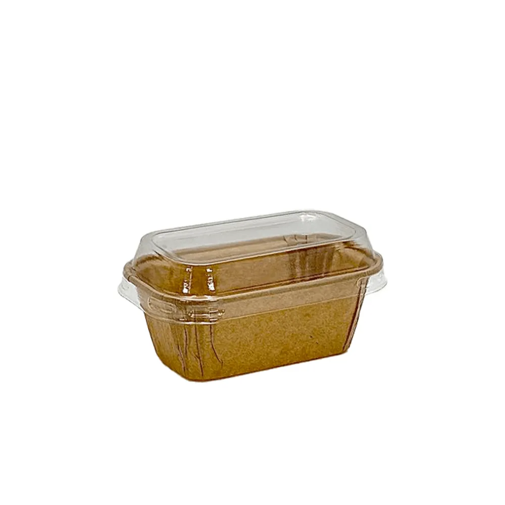Rectangular Clear PET Lid To Suit Paper Liner Cases