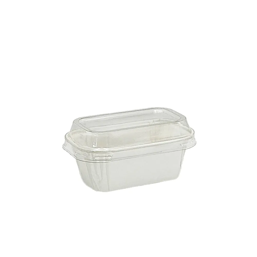 Rectangular Clear PET Lid To Suit Paper Liner Cases