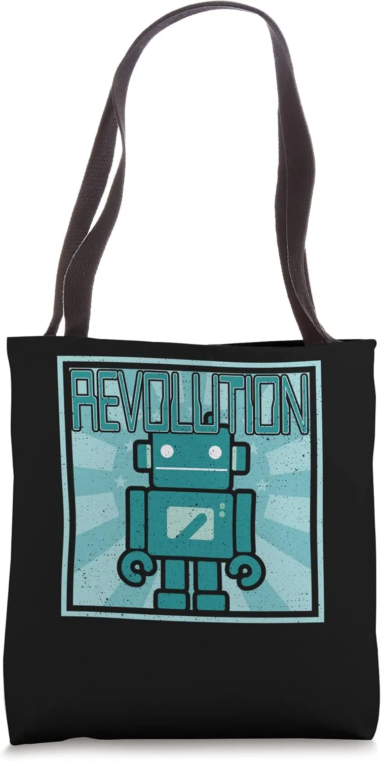 Revolution Robot Vintage Distressed Revolutionist Tote Bag