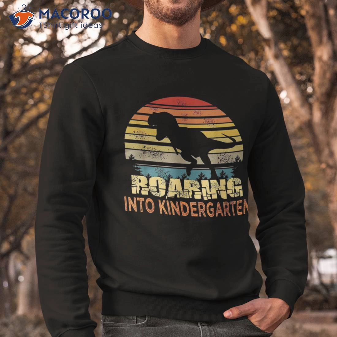 Roaring Into Kindergarten Dinosaur 1st Day Back To School Shirt