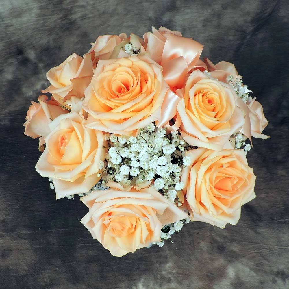 Rose and Babies Breath Cube