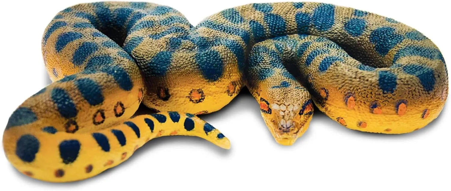 Safari Ltd. Green Anaconda Figurine - Detailed 6" Plastic Model Figure - Fun Educational Play Toy for Boys, Girls & Kids Ages 3 