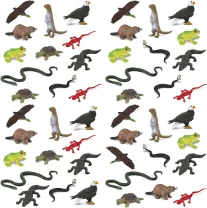 Safari Ltd. River Animals Bulk Bag - Set of Miniature River Toy Figures - 48 Piece Play Toys for Boys, Girls & Kids Age 3 