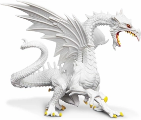 Safari Ltd. Glow-in-the-Dark Snow Dragon Figurine - Detailed 6" Model Figure - Fun Educational Fantasy Play Toy for Boys, Girls & Kids Ages 4 