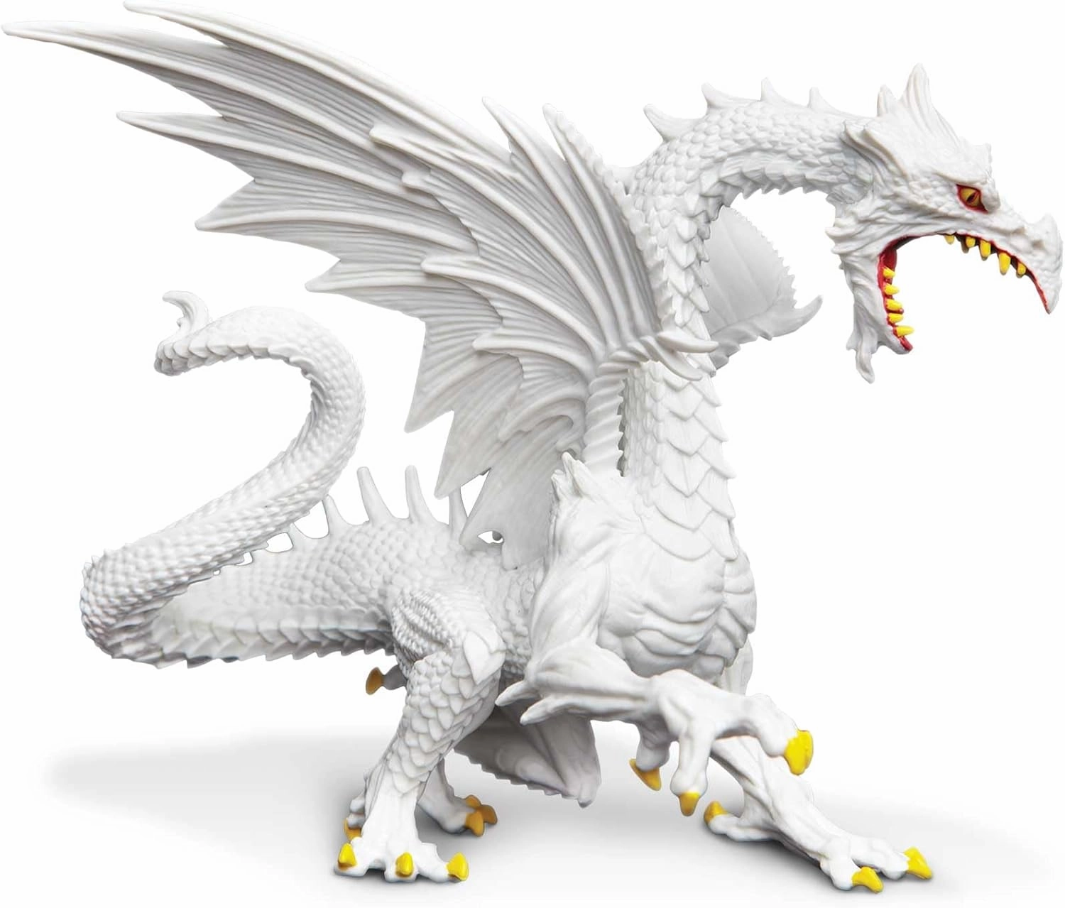 Safari Ltd. Glow-in-the-Dark Snow Dragon Figurine - Detailed 6" Model Figure - Fun Educational Fantasy Play Toy for Boys, Girls & Kids Ages 4 