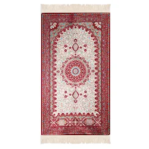 Salah Prayer Mat - Antique Turkish Floral - Red