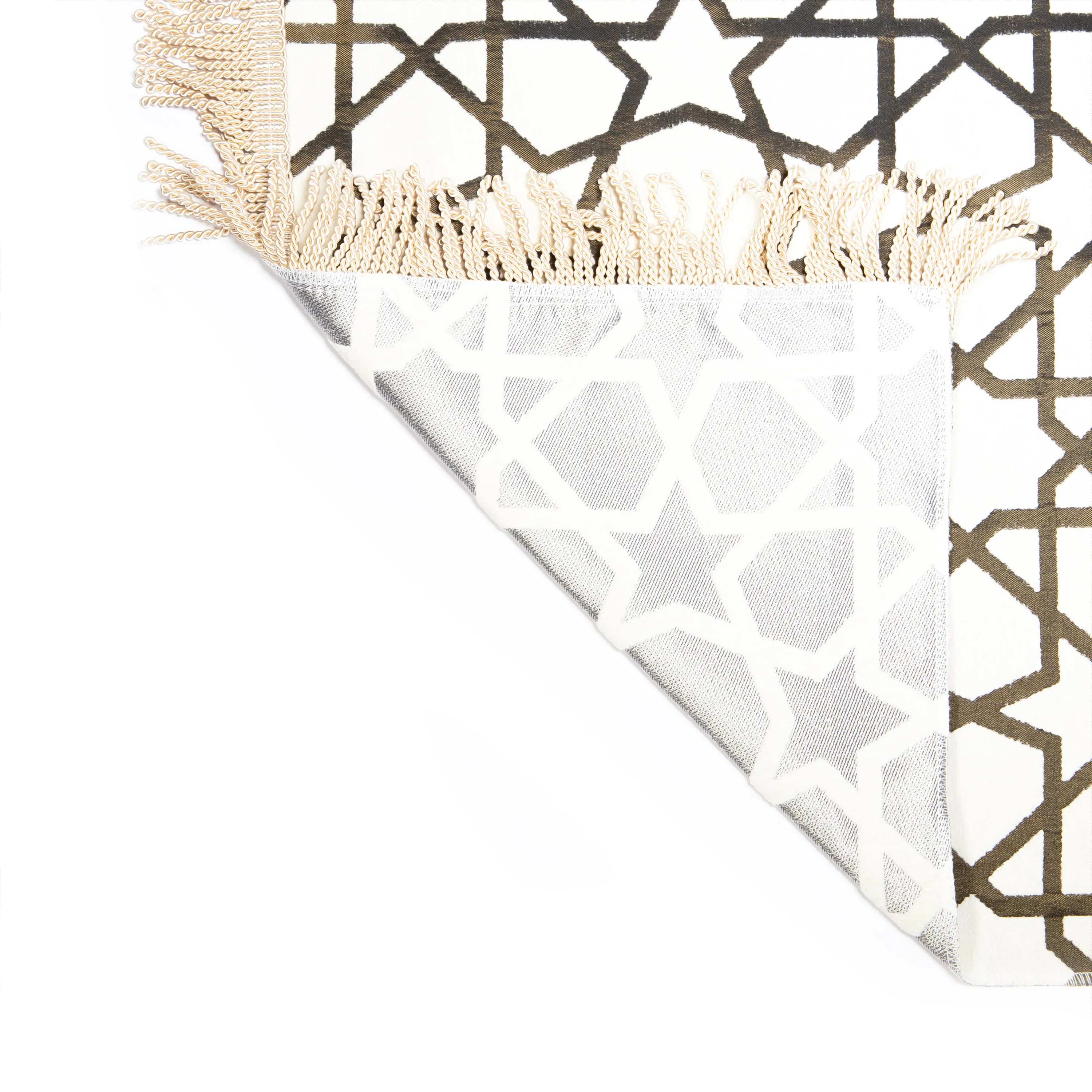 Salah Prayer Mat - Kaaba Geometric - Beige