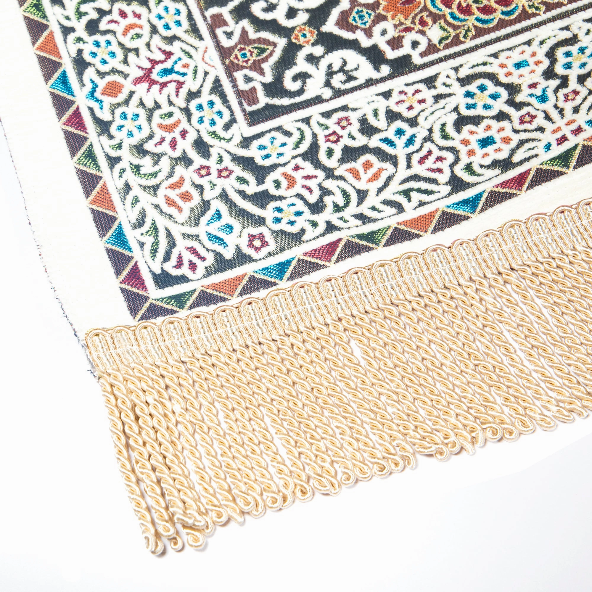 Salah Prayer Mat - Antique Turkish Floral - Multicolour Beige