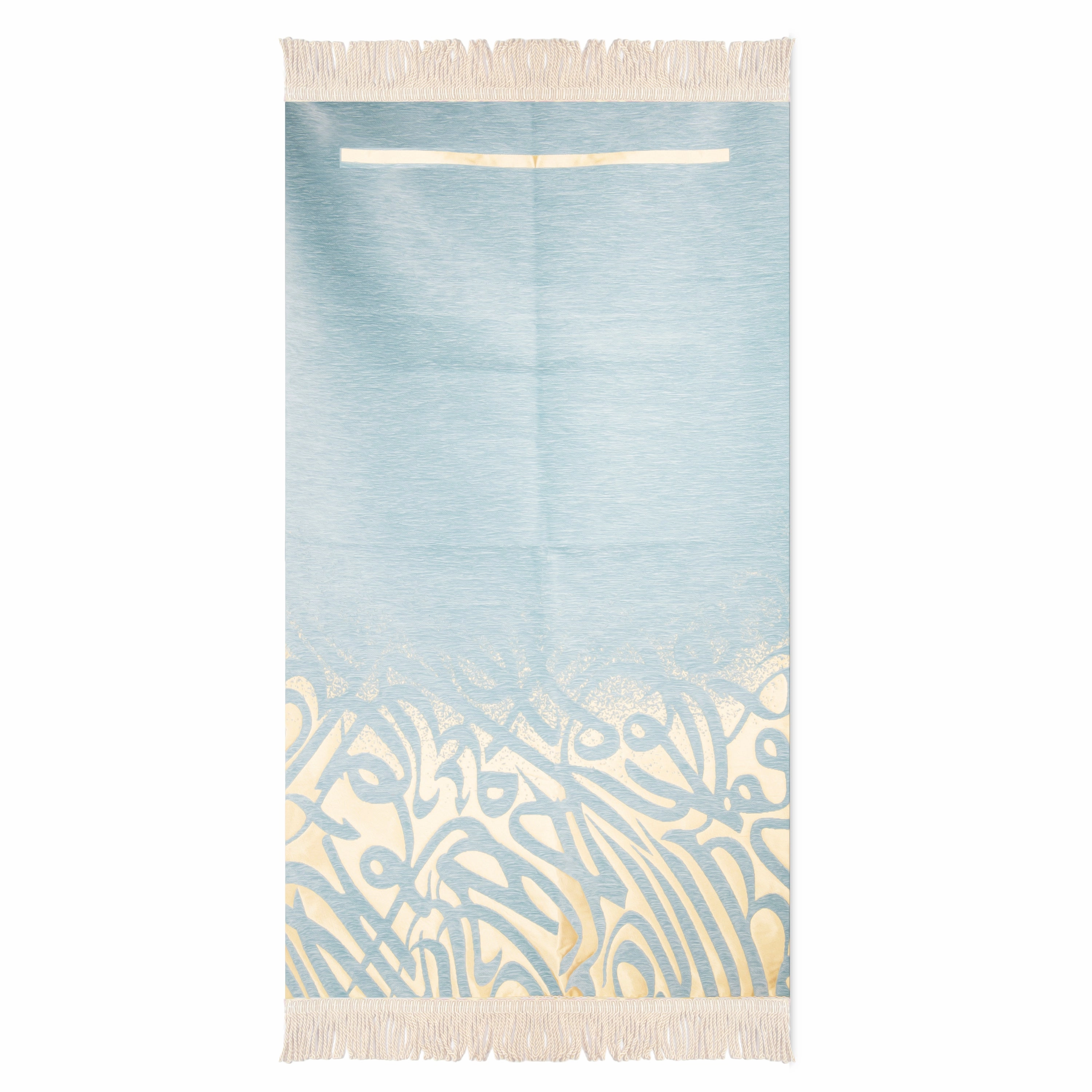 Salah Prayer Mat - Calligraphy - Light Blue