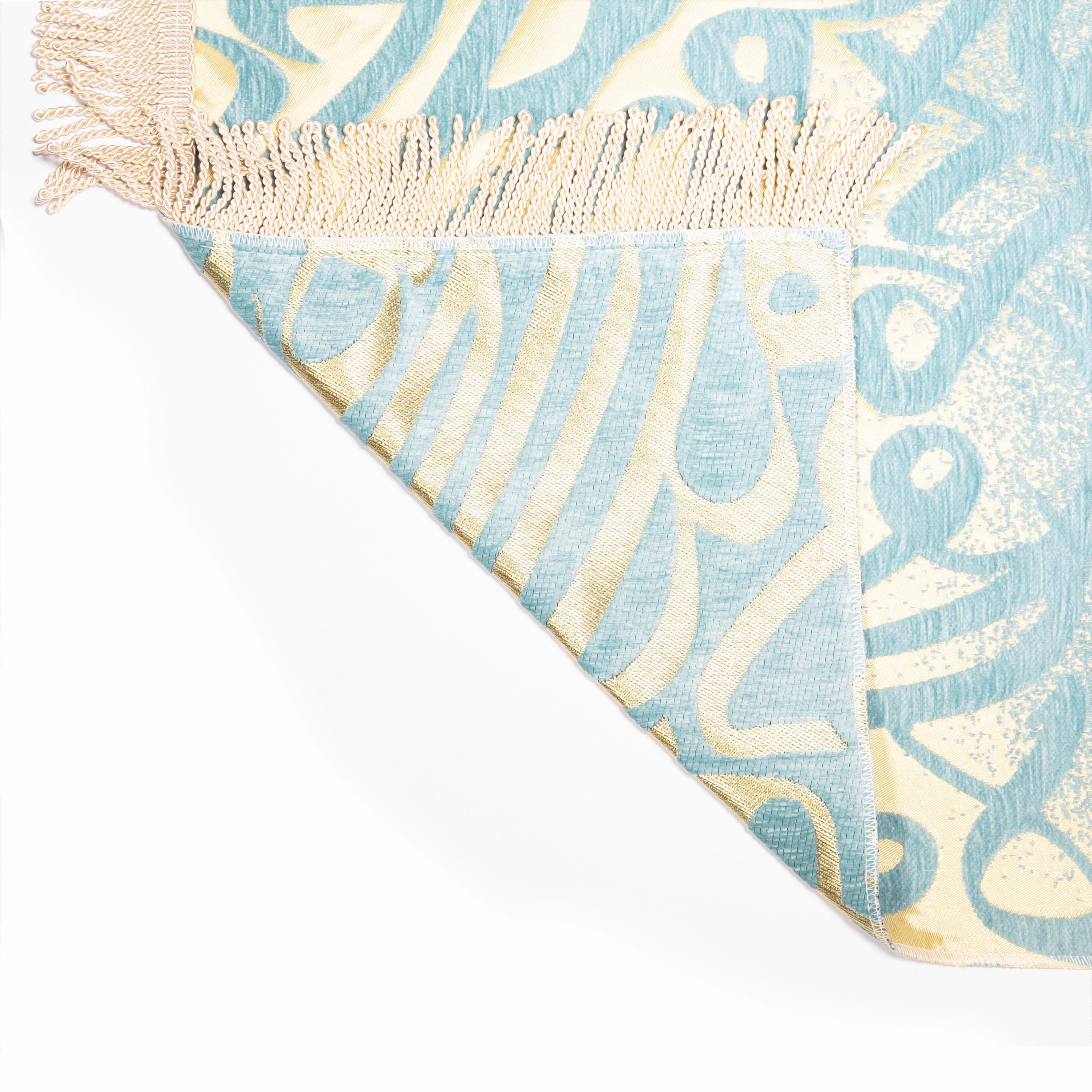 Salah Prayer Mat - Calligraphy - Light Blue