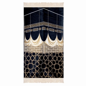 Salah Prayer Mat - Kaaba Geometric - Black