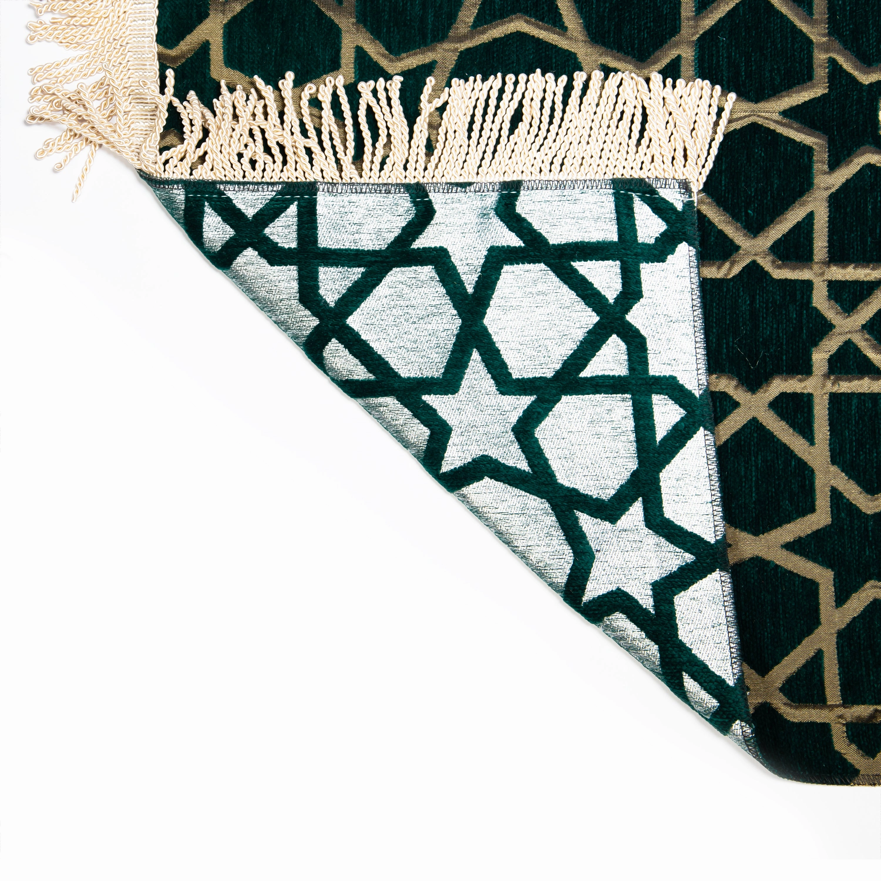 Salah Prayer Mat - Kaaba Geometric - Green