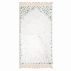 Salah Prayer Mat - Majestic Floral - Baby Blue