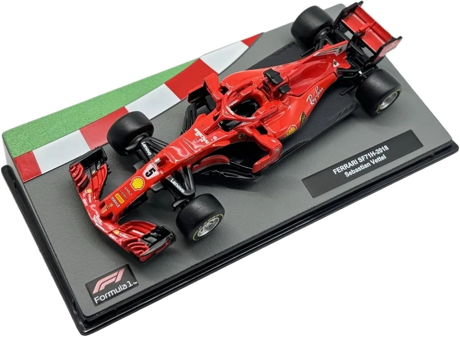 Scale Model Red for Ferrari Rally Car 1/43 F1 2018 Vettel SF71H Metal Vehicle Toy Collection Coupe Simulation