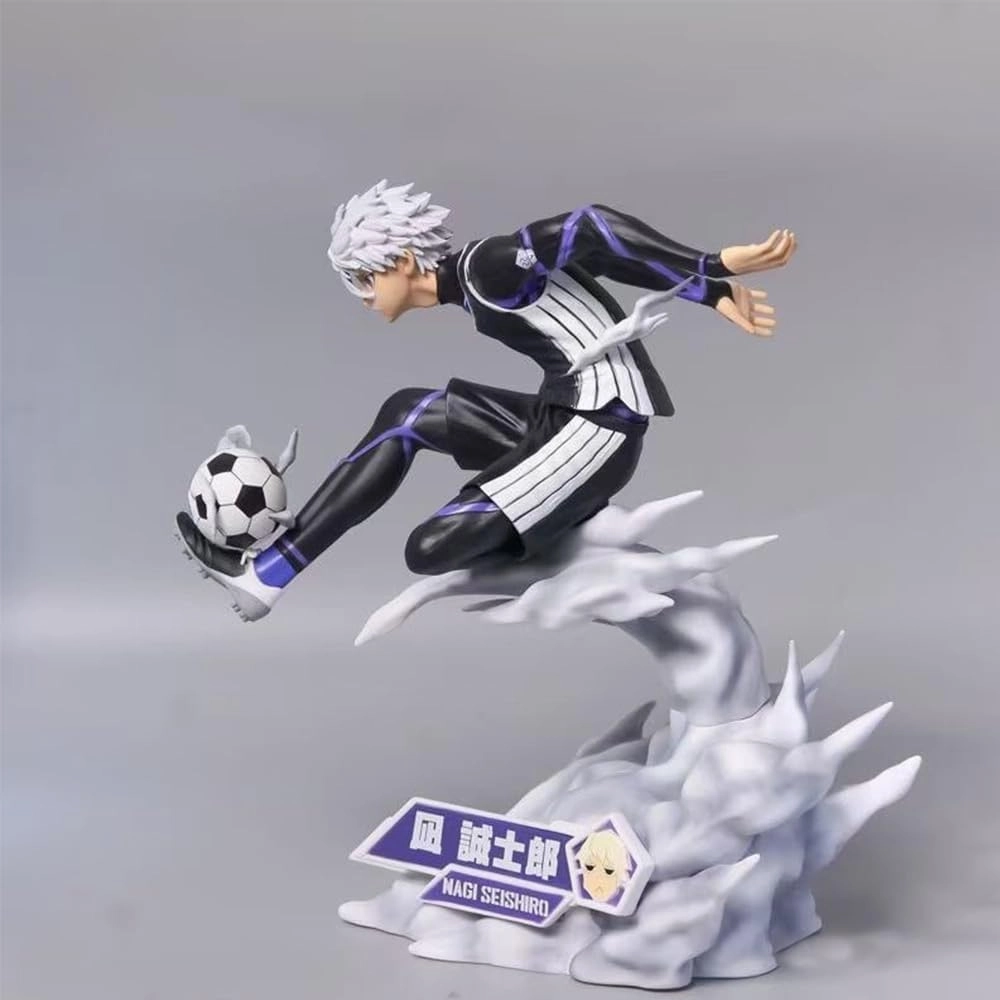 Seishiro Nagi Figures, Isagi Yoichi Anime Statues PVC Material Anime Action Figurine for Fans 21CM/8.27IN