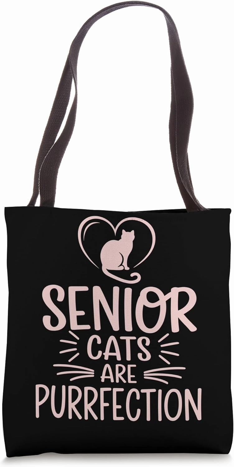 Senior Cat Lovers Feline Companionship Senior Cat Care Tote Bag