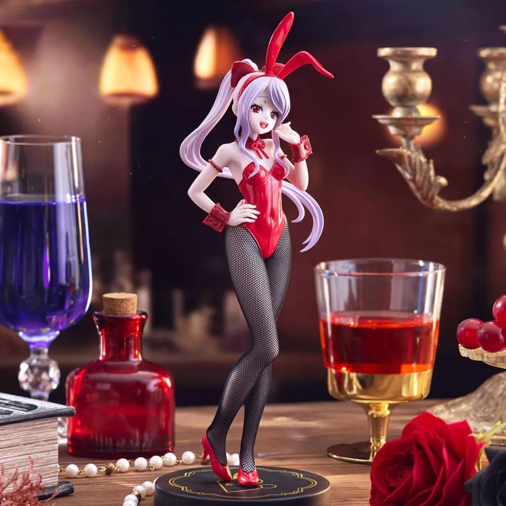 Shalltear Bloodfallen Figure Statue, 26cm Bunny Girl Figure Anime Albedo Figures Model, PVC Handmade Collectible Desktop Decoration Gifts for Fans
