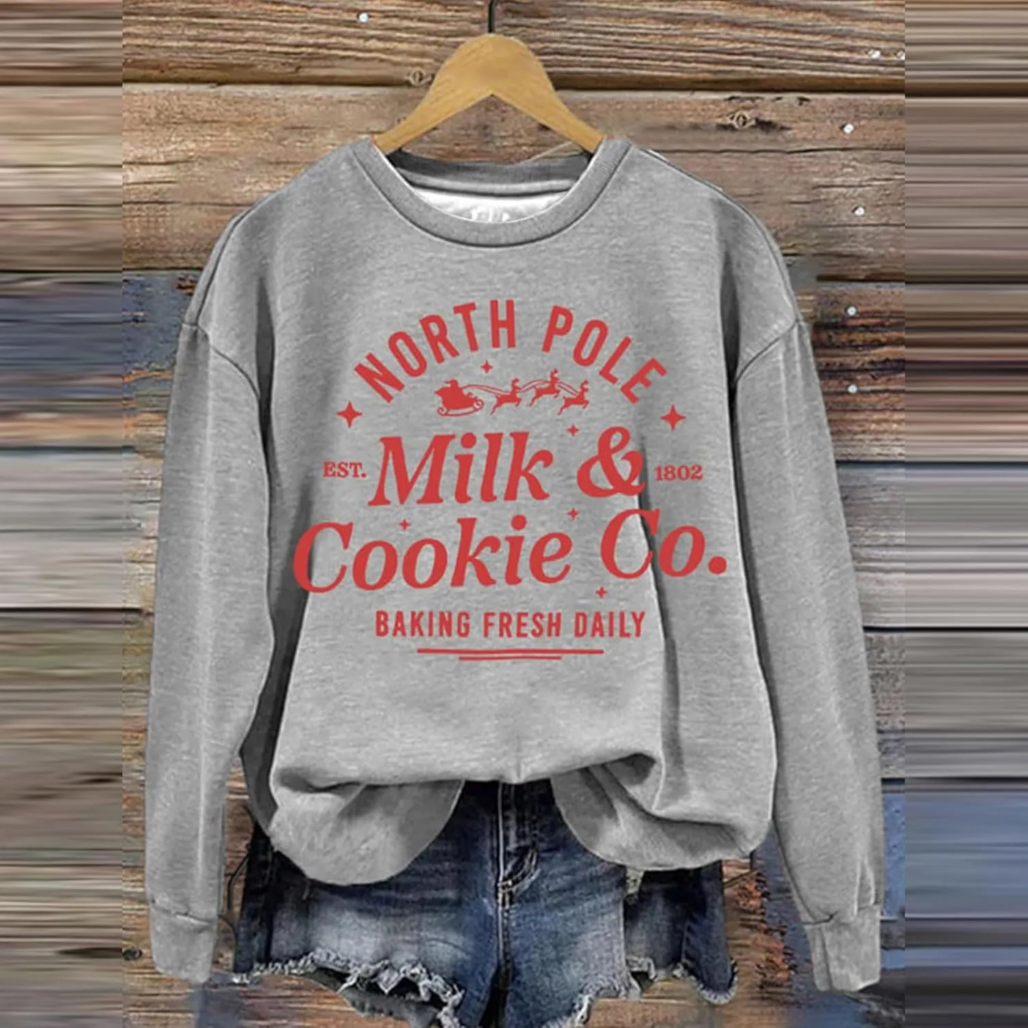 SHAOBGE MILK&COOKIE CO. BAKING FRESH DAILY Women's Letter Print Long Sleeve Sweatshirt 2t Zip up Hoodie Girl