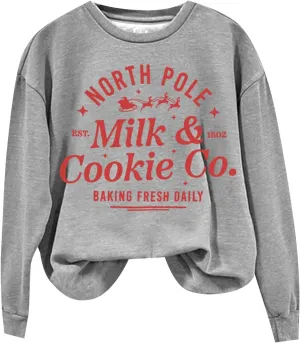 SHAOBGE MILK&COOKIE CO. BAKING FRESH DAILY Women's Letter Print Long Sleeve Sweatshirt 2t Zip up Hoodie Girl
