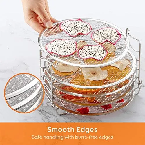 SICHEER Dehydrator Rack Stainless Steel Stand Accessories Compatible with Ninja Foodi Pressure Cooker and Air Fryer 6.5Quart