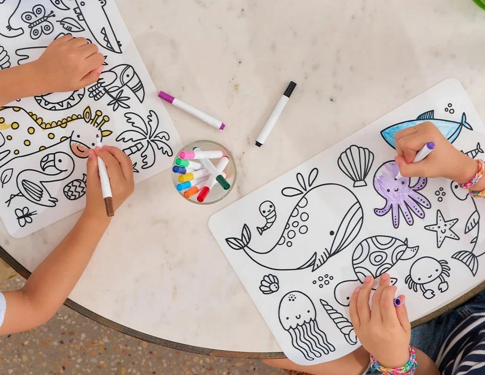 Silicone Colouring Placemat | Safari Animals