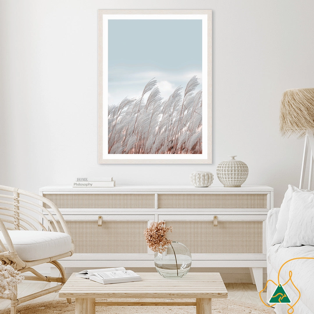 SILVER GRASS III - Framed Print