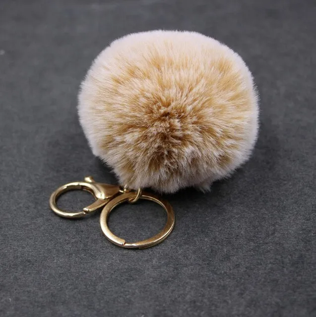 Sisters Matter Fluffy Pom Pom Key Rings