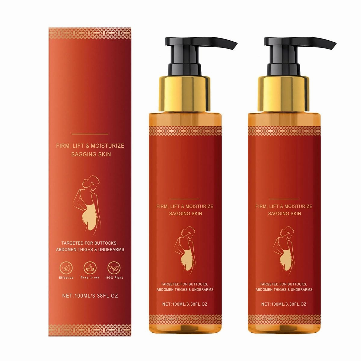 Skin Firming Oil,Luxury Body Oil,Hydrating and Firming Skin Oil for Arms,Suitable for Full Body, Hydrating and Nourishing, Reduces Fine Lines, Enhances Elasticity, Quick Absorption (2 PCS, A)
