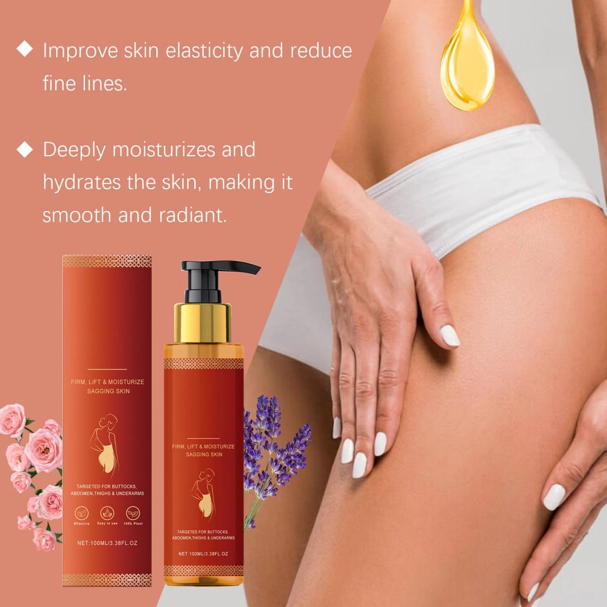 Skin Firming Oil,Luxury Body Oil,Hydrating and Firming Skin Oil for Arms,Suitable for Full Body, Hydrating and Nourishing, Reduces Fine Lines, Enhances Elasticity, Quick Absorption (2 PCS, A)